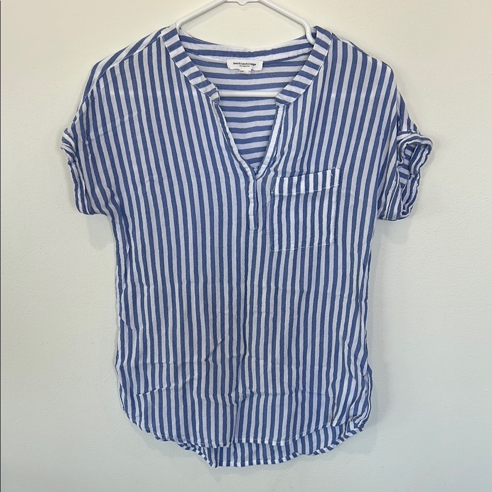 Blue Striped Women's Top